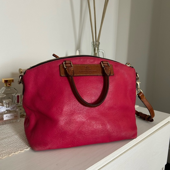 Dooney & Bourke Pink Leather Satchel - Picture 2 of 12